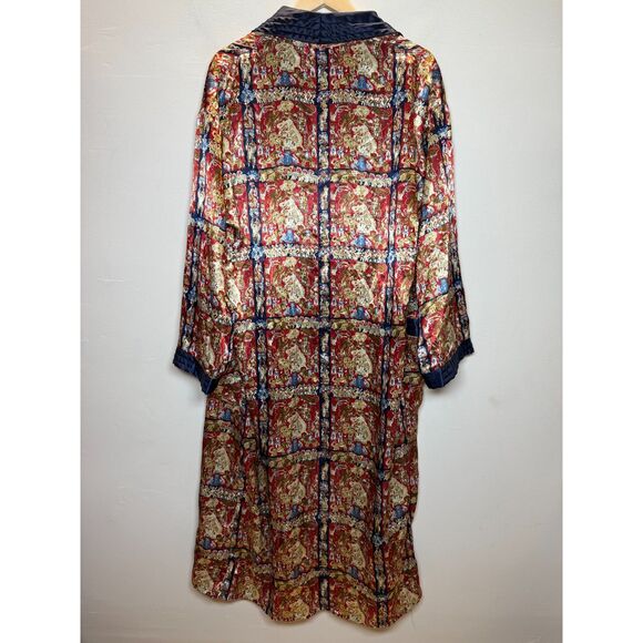 Victoria's Secret Women's Size S Red Printed Kimono Robes Long Sleeve Vintage - Picture 2 of 5